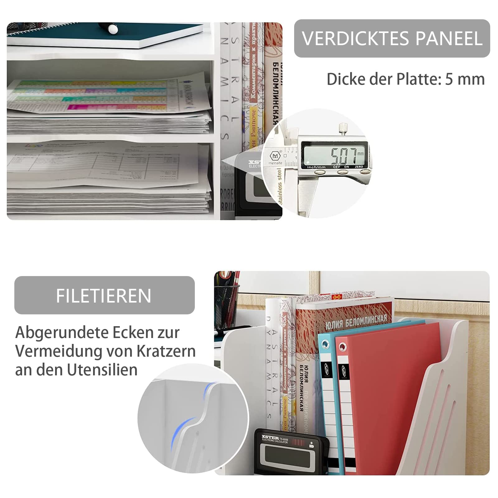 PUNCIA Dokumentenablage A4 Briefablage Ablagefächer PVC Dokumentenhalter | Schreibtisch Datai Organizer Ablagesystem Aktenaufbewahrung Dokumentenhalter für Büro Arbeitszimmer Schule Office