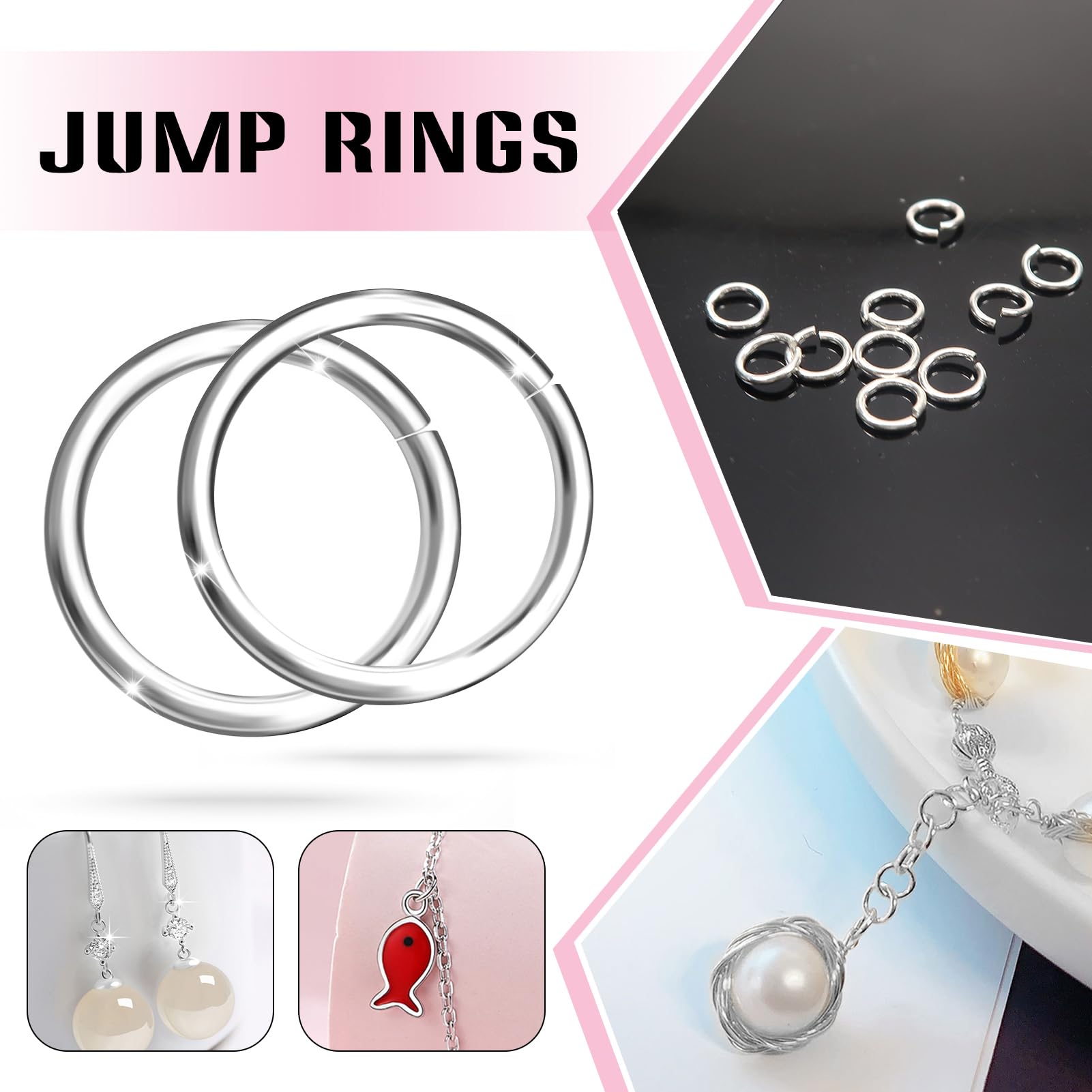 TOAOB 10 pcs 925 Sterling Silver 5 mm Open Jump Rings Silver O Rings Connector Split Open Rings for DIY Craft Necklaces Bracelet Pendant Keychains Jewelry Making - Image 4