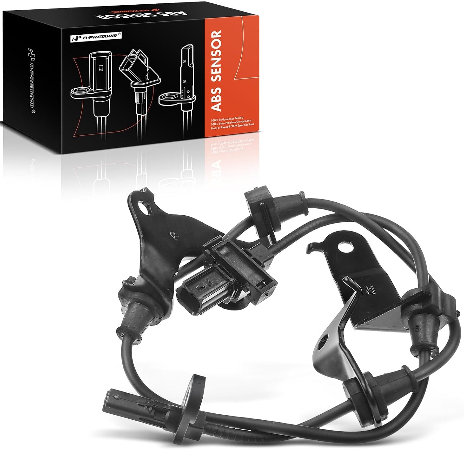 A-Premium ABS Wheel Speed Sensor Compatible with Honda Models - Crosstour 2012-2015, Accord Crosstour 2011, Hatchback - Front Right Passenger Side, Replace# 57450-TP6-A01