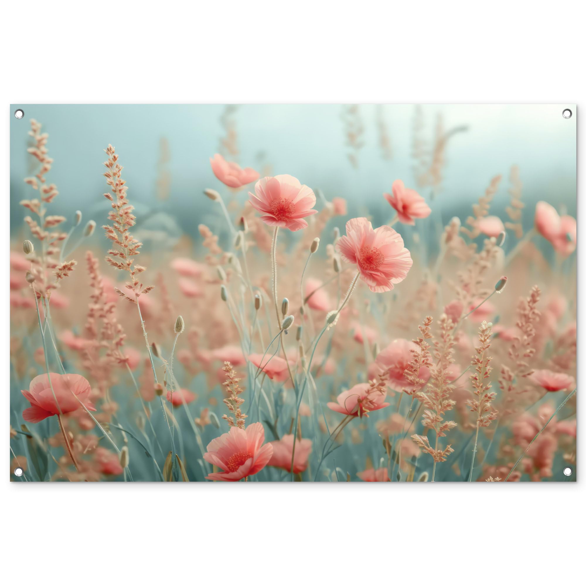 Poster Extérieur Coquelicots 120x80 cm MuchoWow Décoration Jardin