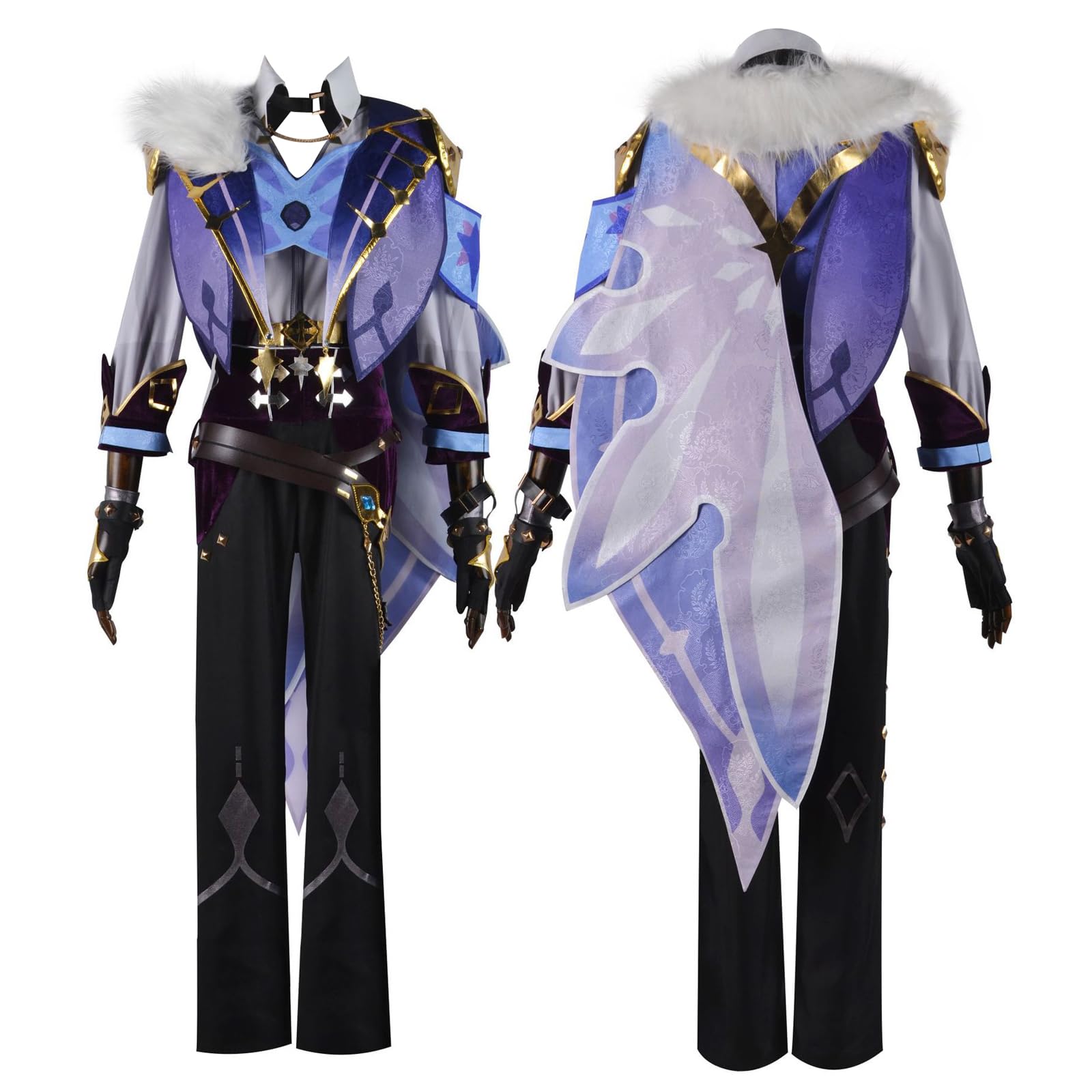 TMSREBU Kaeya Cosplay Costume Outfit Uniform Dress Full Set Suit with Wig