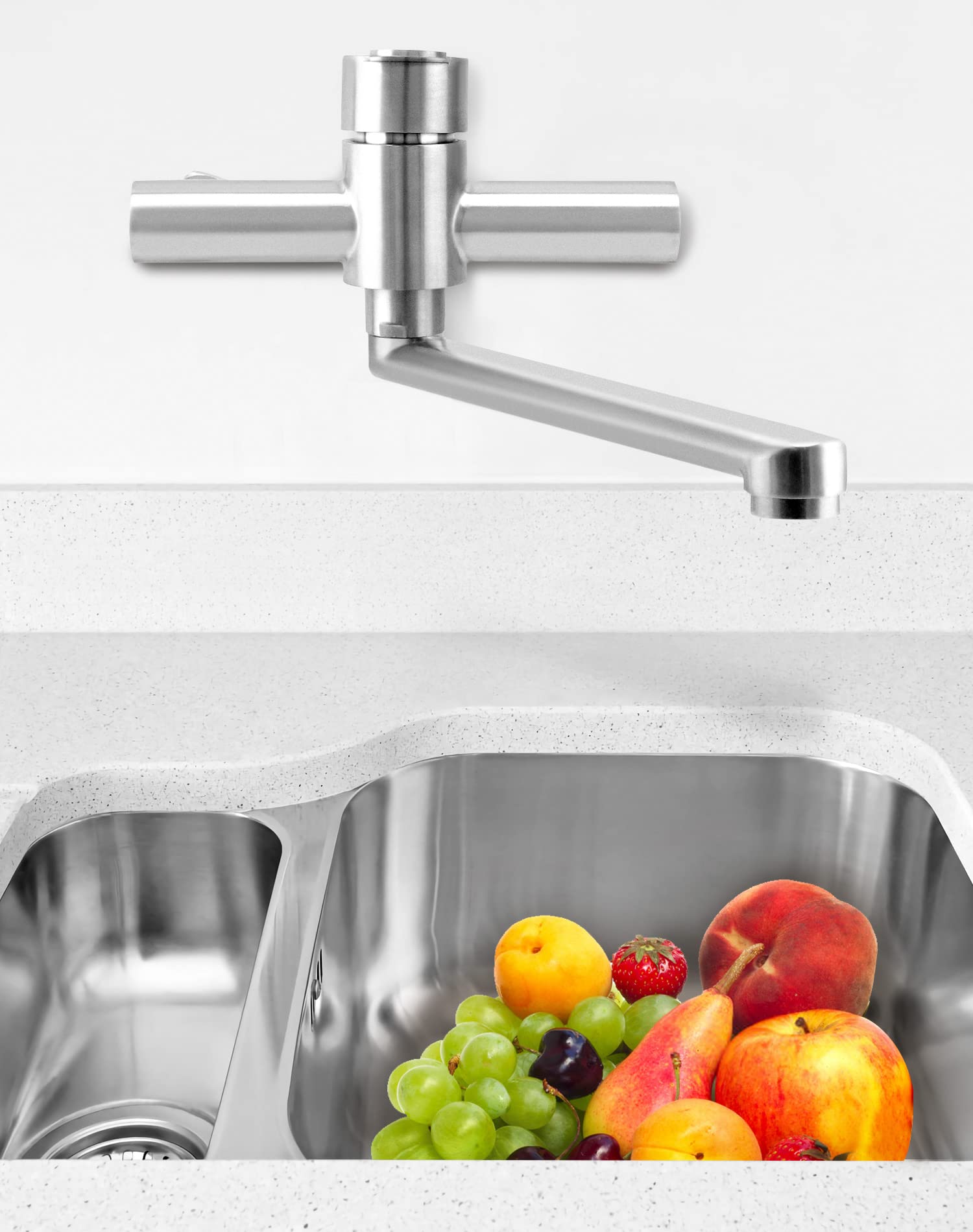 Ruimooto Keukenkraan, watervalkraan keuken met 4 modi, mengkraan keuken