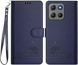 Cover for Motorola Moto G56, Synthetic Leather Case, Wallet, Flip Book, Magnetic, Shockproof, Folding Stand, Full Protection, Case -Blue