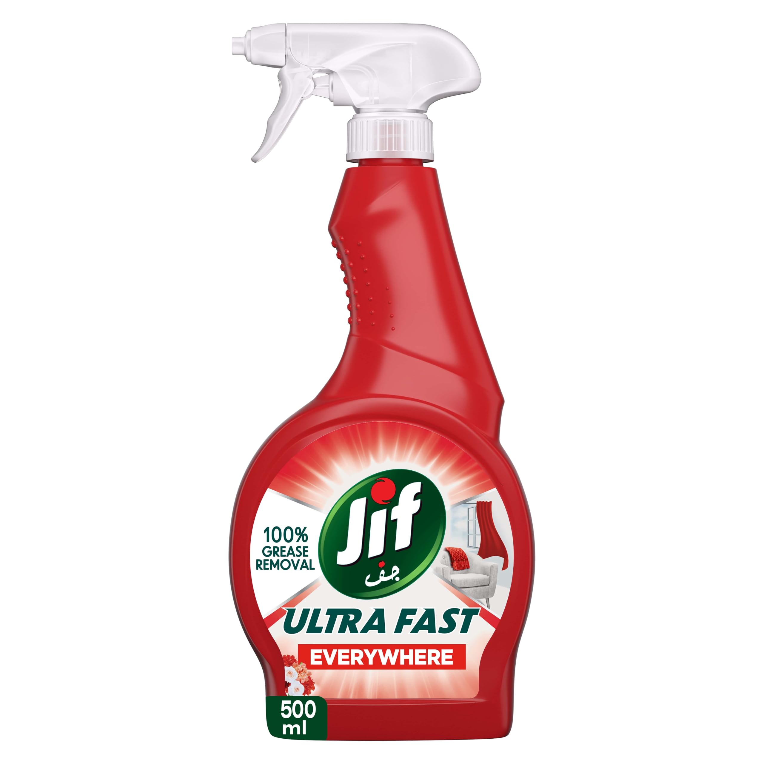 JIF Ultra Fast Cleaner Spray, Everywhere, 100% stain removal on fabrics, 500ml