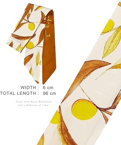 Miniatura 3 de Women's Designer Neckerchief Handbag Handle Ribbon Fashion Scarf Summer Fruit Printed Hair Tie