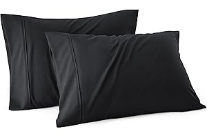 Luxurious Black Queen Pillow Cases Set of 2