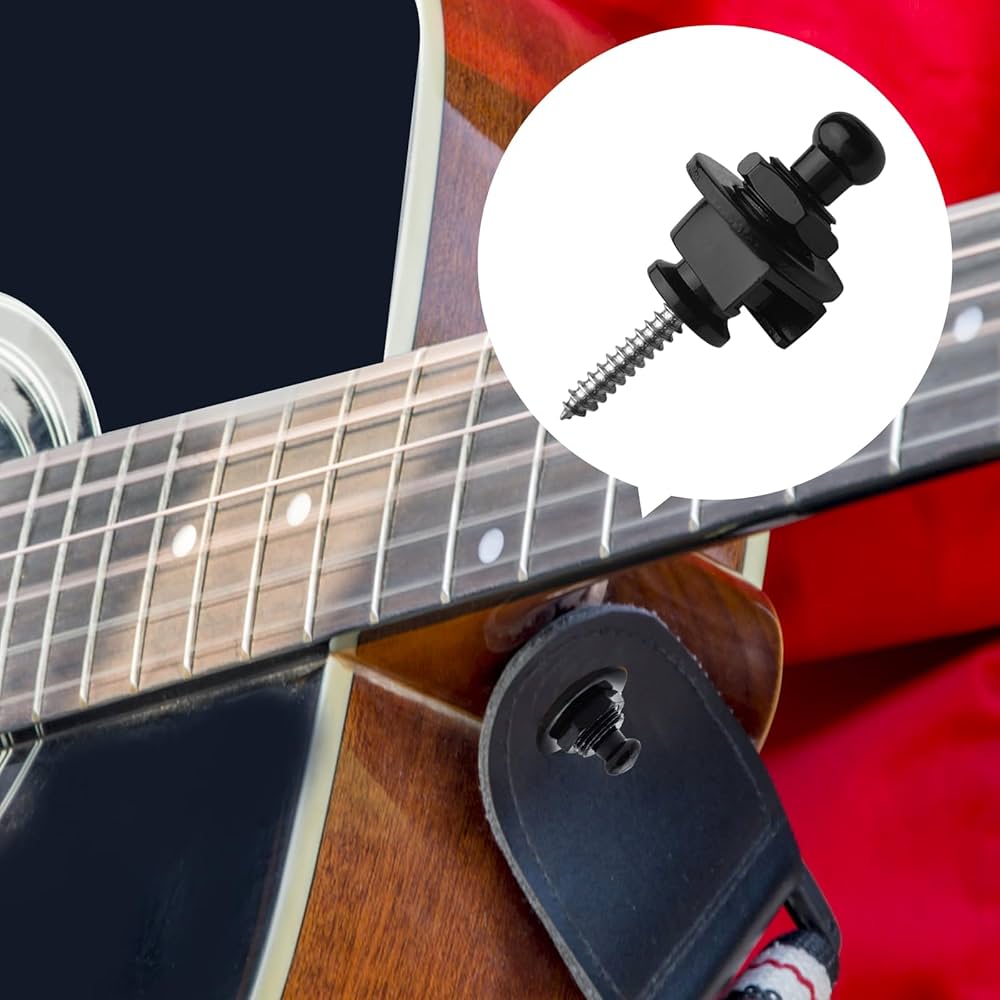 Pulsanti Per Cinturino Chitarra 2 Pezzi - Sistema Antiscivolo Per Chitarre Elettriche, Acustiche E Bassi - Foto 7