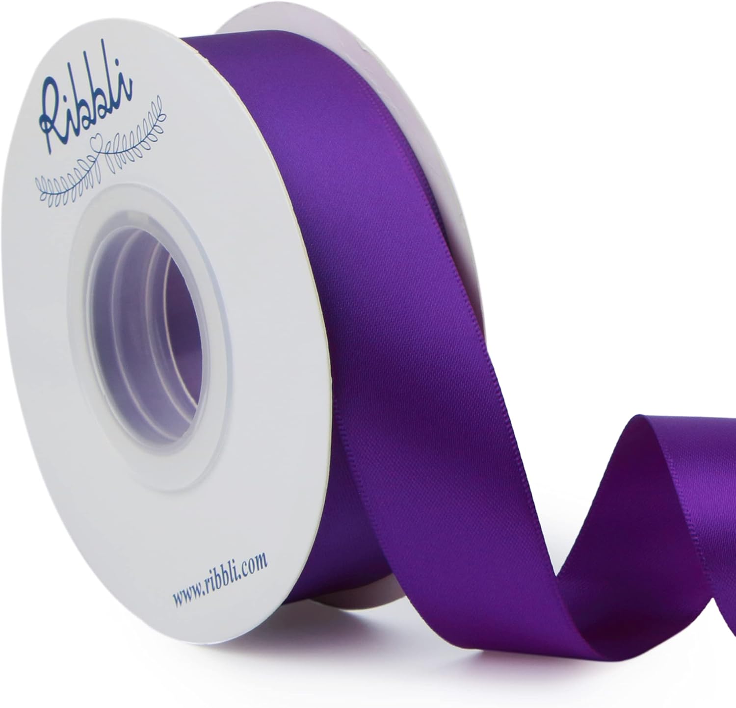 Amazon.com: Ribbli Purple Double Faced Satin Ribbon,1” x Continuous 25 ...