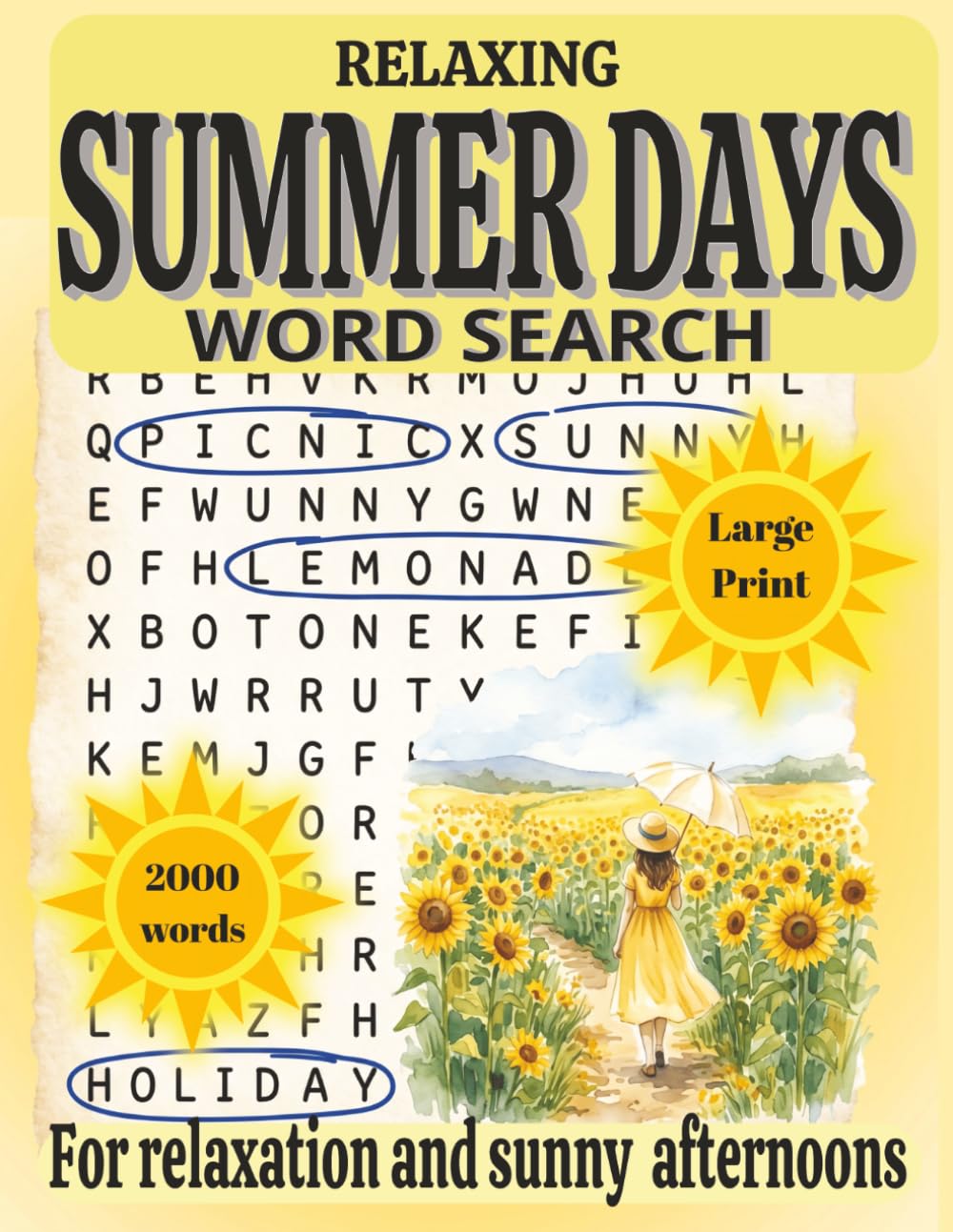 Relaxing Summer Days Word Search: For Relaxing Sunny Afternoons (Relaxing Word Search)