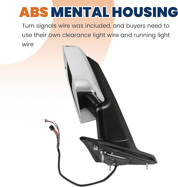 KUIPERAUTO Pair Chrome Power Heated Towing Mirrors Compatible for 2009-2018 Dodge Ram 1500/2010-2018 Dodge Ram 2500 3500 LED Turn Signal White DRL