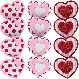 Fun Express Felt Valentine's Day Heart Magnet - Craft Kits - 12 Pieces