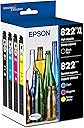 EPSON 822 DURABrite Ultra Ink High Capacity Black & Standard Color Cartridge Combo Pack (T822XL-BCS) Works with WorkForce Pro WF-3820,3823, 4820, 4830, 4833, 4834