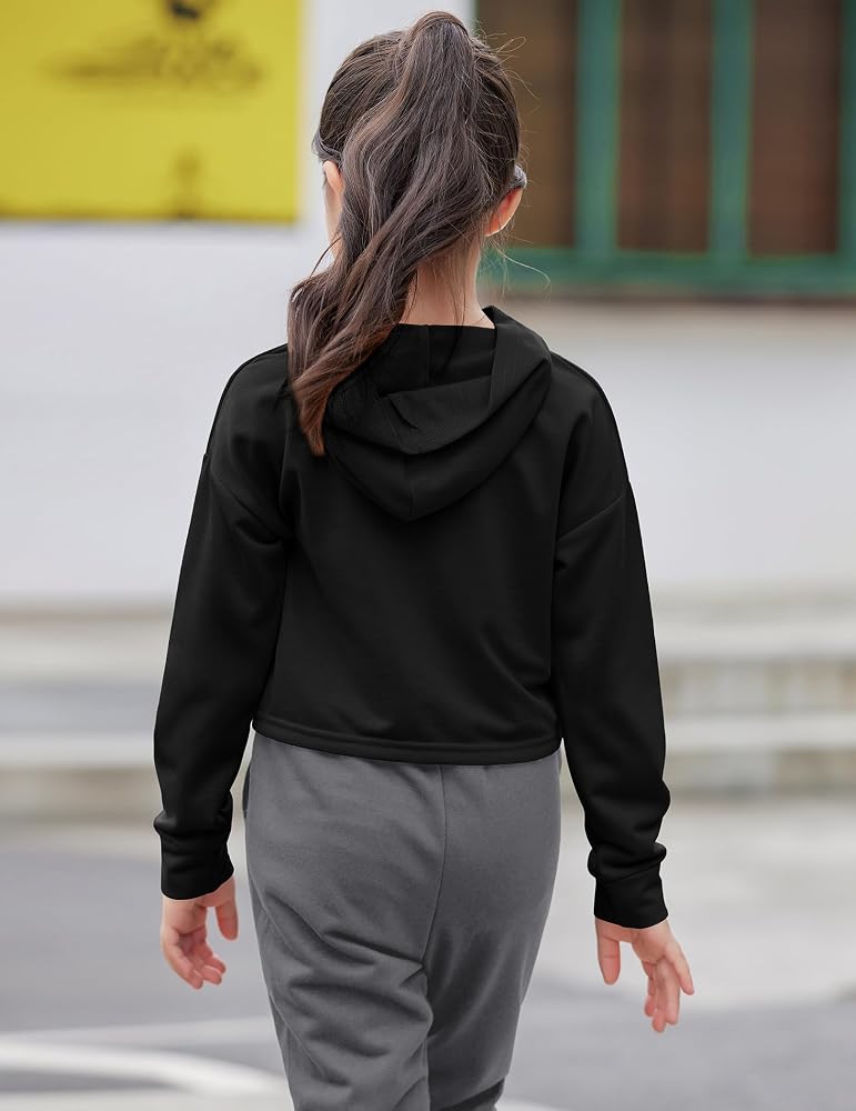 Sweat à Capuche Zippé Fille Arshiner - Pull Hoodie Manches Longues Confortable Pour Automne-Hiver 5-14 Ans