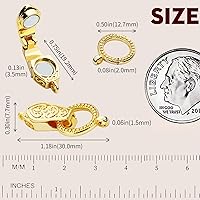 Vista 2 de OHINGLT Cierres y cierres magnéticos plegables de latón chapado en oro y plata de 18 quilates con convertidor de imán de bucle para hacer joyas
