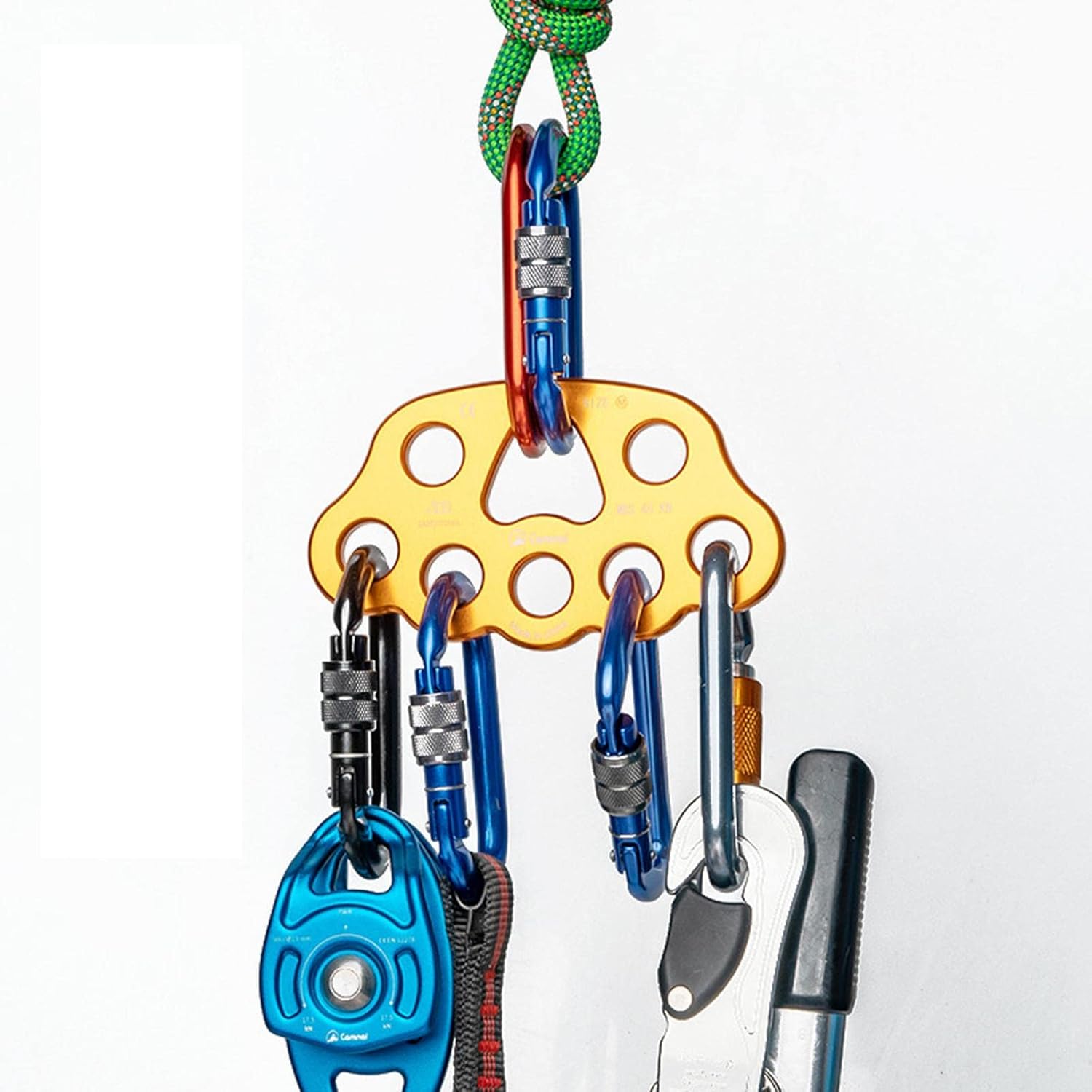 8 Holes Rigging Plate Climbing Paw 4500kg High Strength Work Descender Abseiling Hardware Accessories Equipment