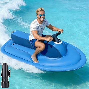 Summer Electric Inflatable Jet Ski Boat with Diving Underwater Scooter,3-in-1 Electric Surf Boat/Surfboard with Thruster,Adults Watercraft,3-9km/H,9-Speed Forward/Reverse