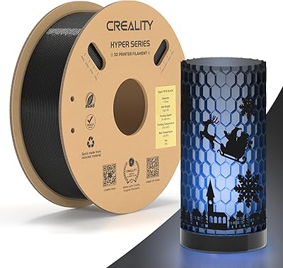 17 – Official Creality Hyper PETG Filament Clear-Christmas Decor, High Speed 600mm/s 3D Printer Filament PETG, 1kg(2.2lbs)/Spool 1.75mm, Dimensio…