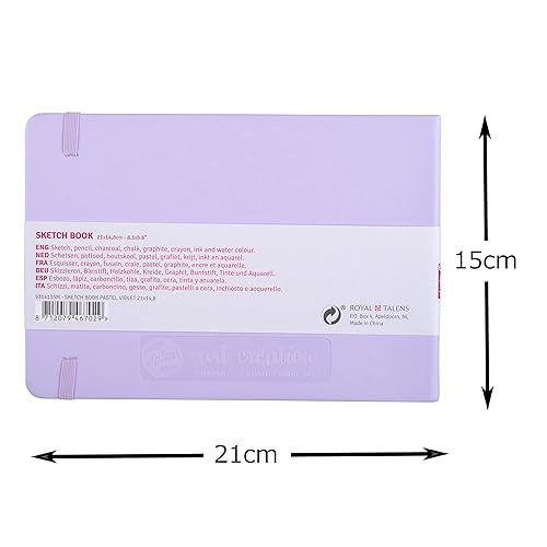 Miniatura 5 de Talens Art Creation Cuaderno de bocetos 80 hojas, tamaño 5.1 in x 8.3 in, oro blanco