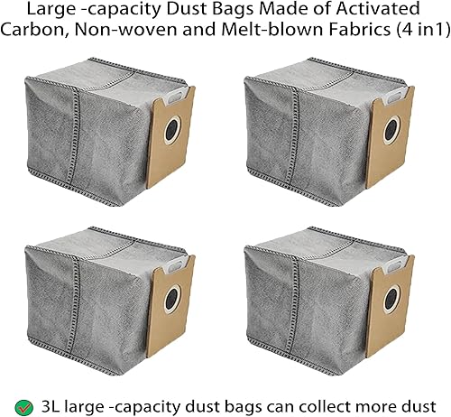 Miniatura 4 de Bolsas antipolvo de repuesto para Eufy RoboVac L35 Hybrid / L35 Hybrid+, LR30 Hybrid / LR30 Hybrid+, LR20 Auto-Vacío Estación de Vacío Accesorios