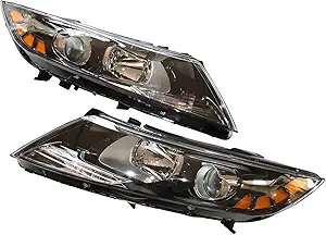 BRICZUNA Headlight Assembly Set for 2011–2013 Kia Optima (Halogen Pair)