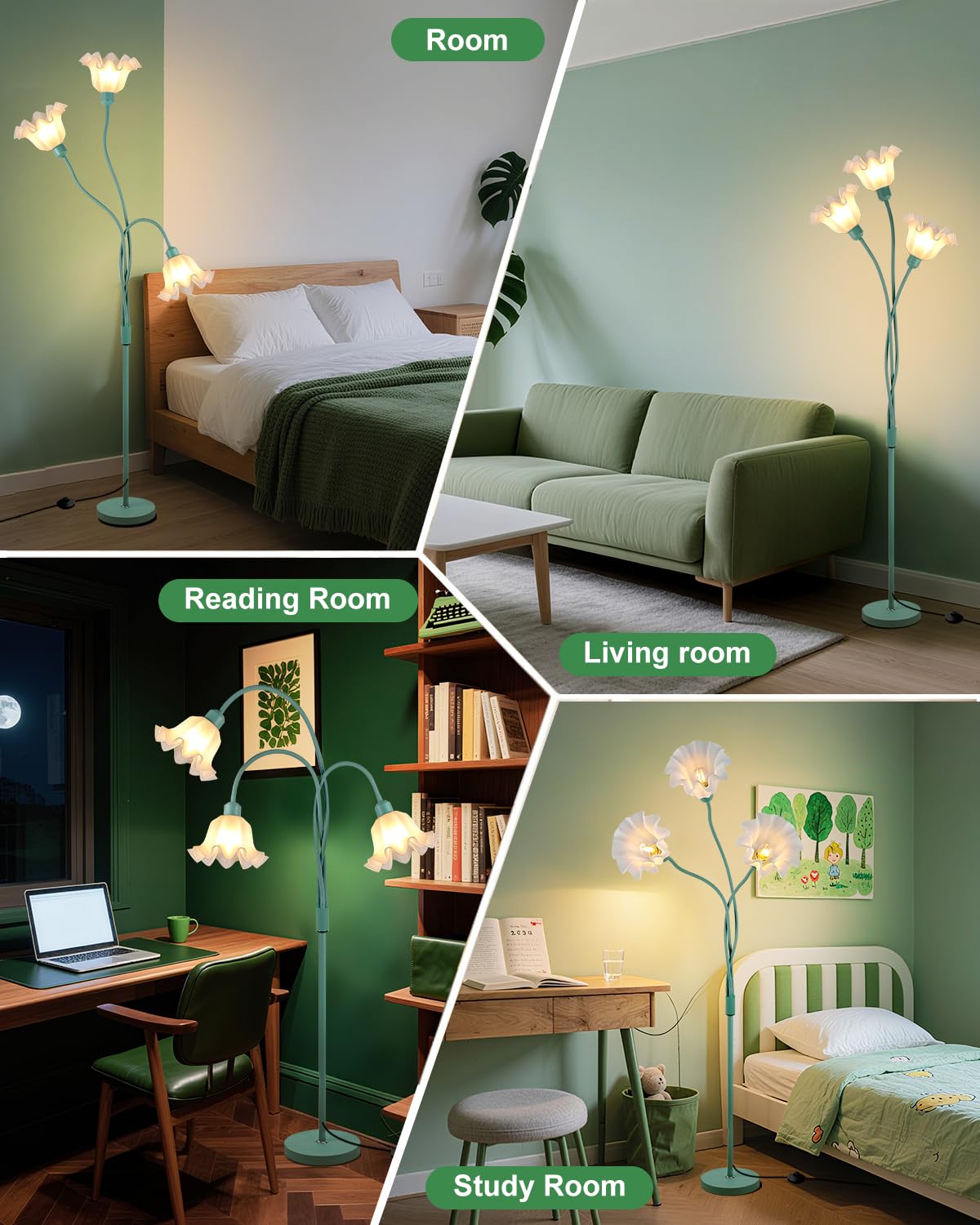 Best Flower Floor Lamp Picks for 2026 5 Lightdot Flower Floor Lamp for Living Room Modern Tree Floor Lamp with DIY Branc — product photo