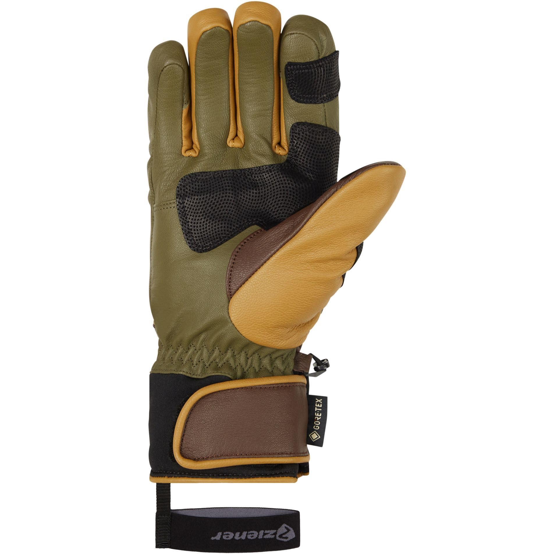 Ziener Alpine Men's Ski Gloves Guard Goretex Brown - 9,5