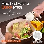 YARRAMATE Oil Spray Bottle, Oil Dispenser for Cooking, 16oz/470ml Olive Oil Spray Bottle, 2 in 1 Olive Oil Dispenser, Yarramate Oil Sprayer for Kitchen, Salad, BBQ, Air Fryer Accessories (White)