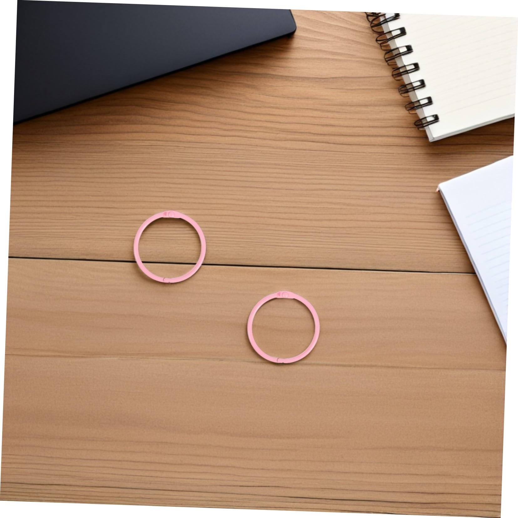 50 Pezzi Anelli Raccoglitore Mobili in Metallo Rosa per Schede Flash Portachiavi e Organizer Note per Ufficio Scuola e Casa