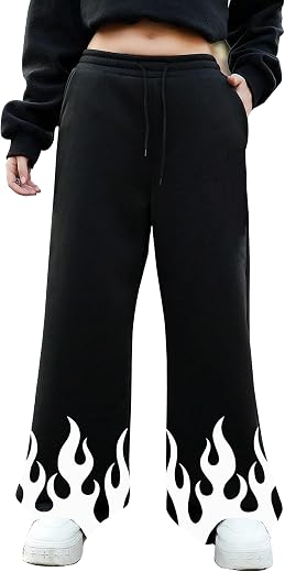 MIGLOCUST Girls Cargo Pants High Waist Loose Fit 4 Pocket Baggy Cargo Pants for Kids