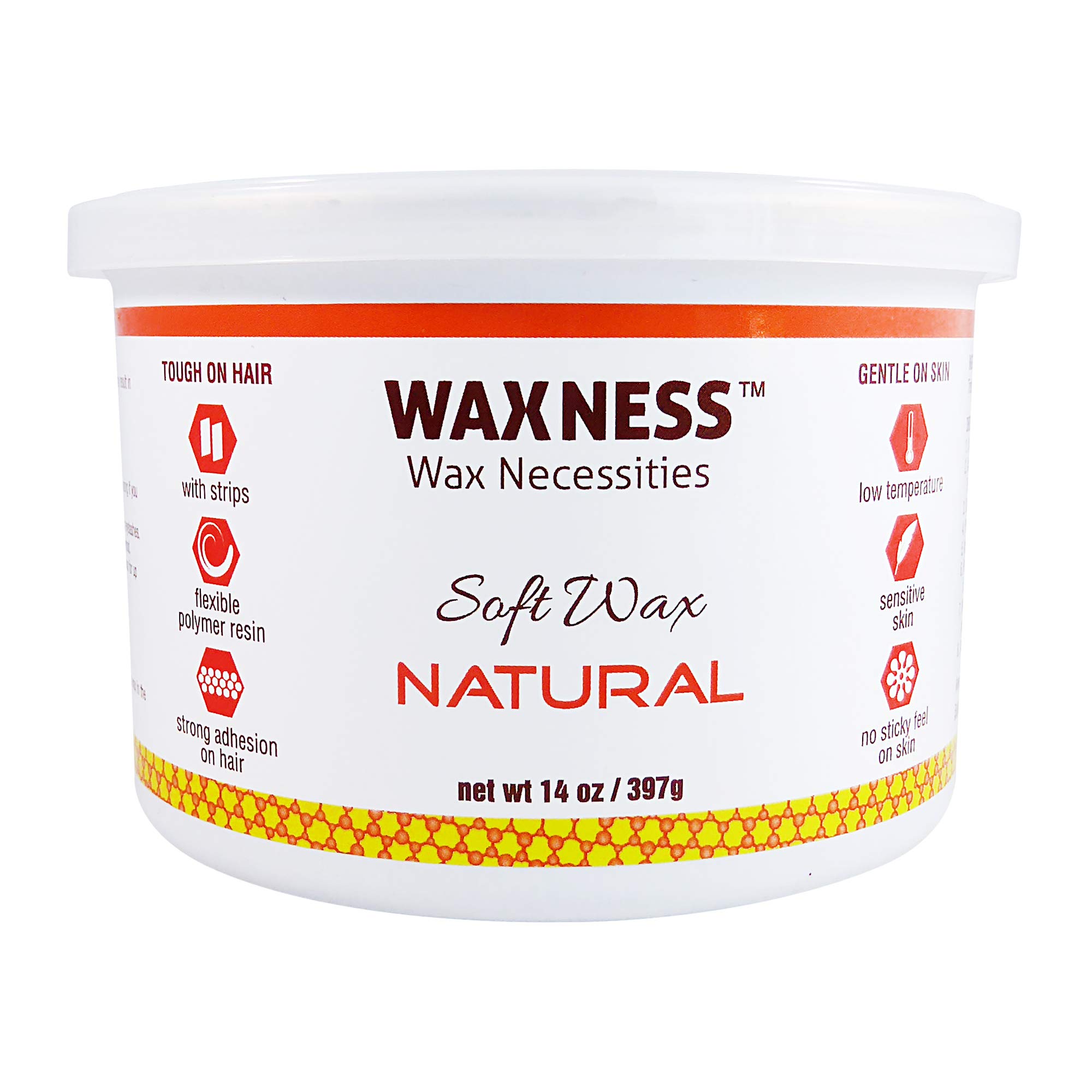 Wax NecessitiesSmooth Amber Soft Wax No Sticky Formula 14 Oz (400g)