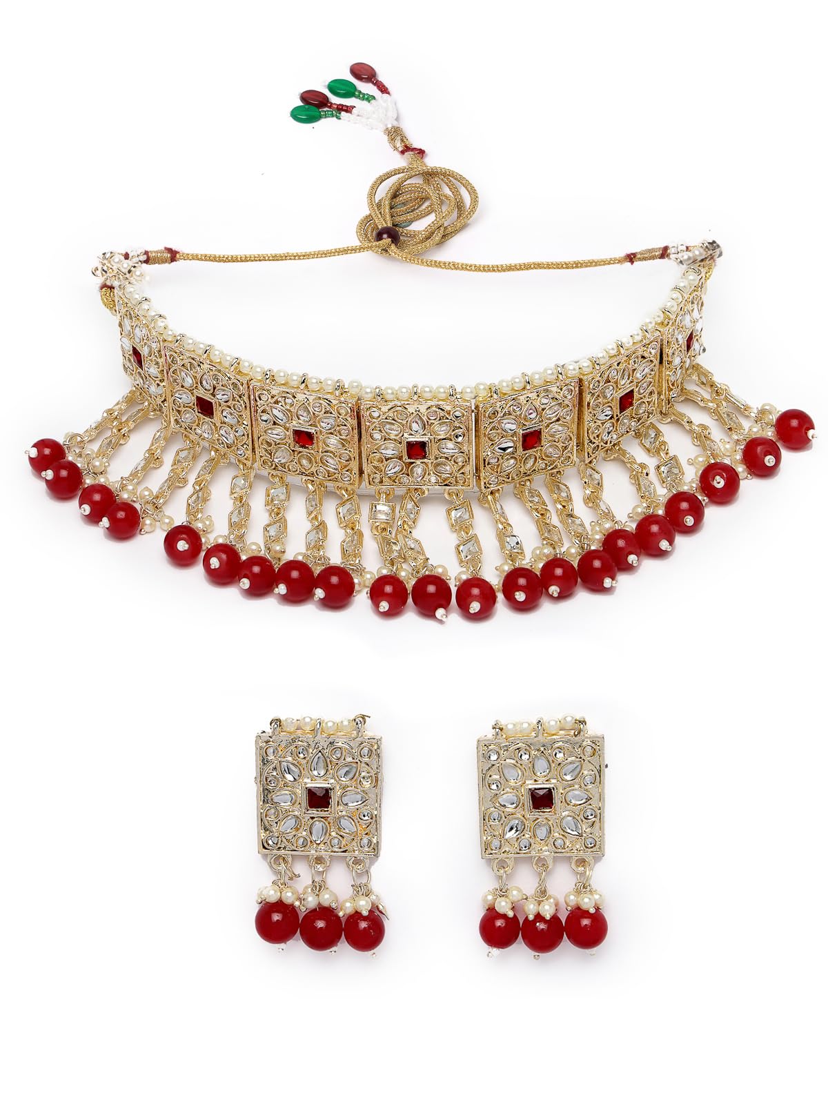 Studio Sukkhi Memorable Gold Plated Kundan Studded Maroon Choker Necklace Set With Studs Earrings | Jewellery Set For Women And Girls (NS105838) (B0CPLWSLMX) Amazon Price History, Amazon Price Tracker