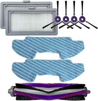 Main Brush, Side Brush, HEPA Filter, and Mop Cloth Set, Compatible for Samsung Powerbot-E VR05R5050WK, Robot Vacuum Cleaner Accessories Parts