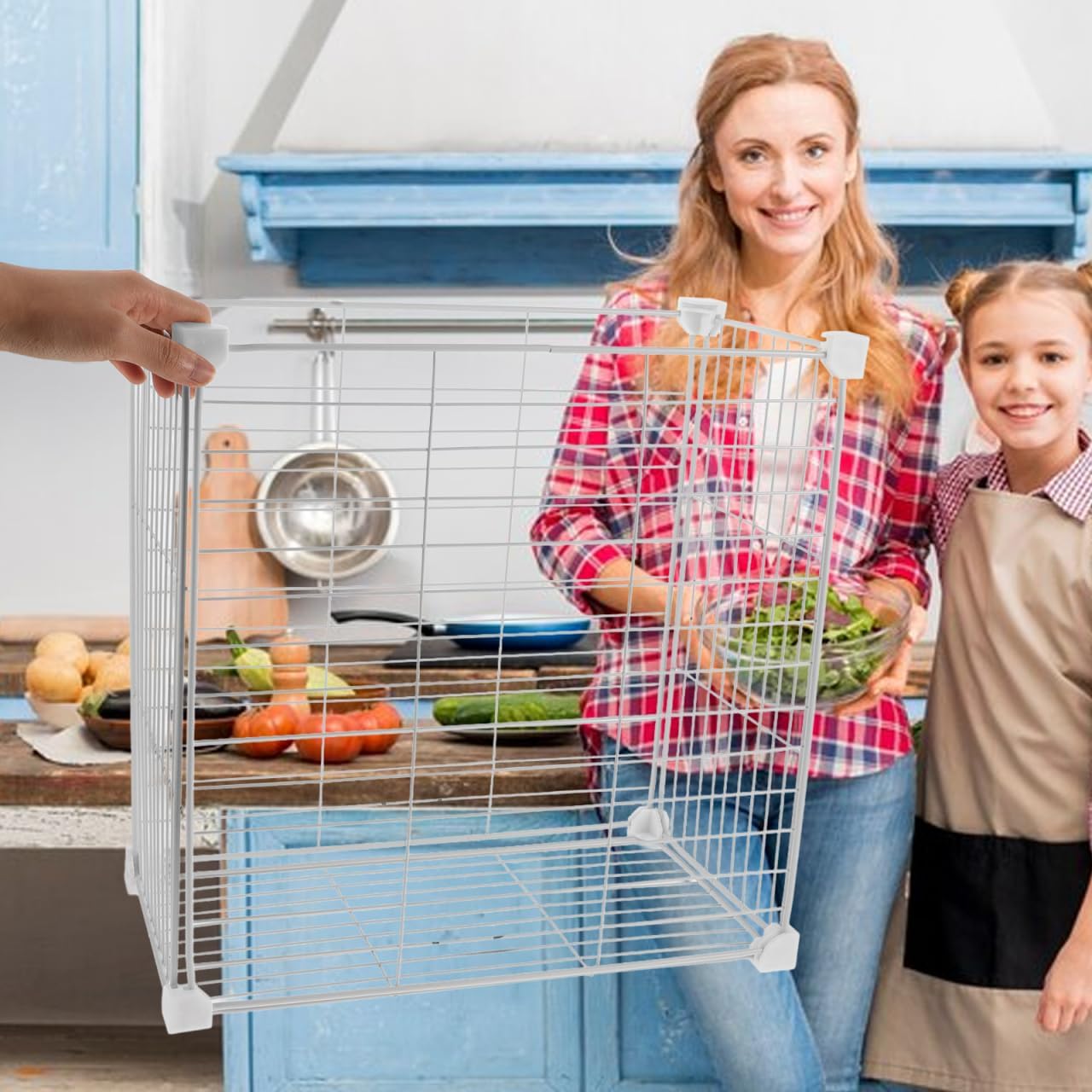 Cabilock Wire Basket Freezer Organizer Bin for Pantry Storage Deep Freezer Dividers and Kitchen Refrigerator Organization Ideal for Organizing Fridge