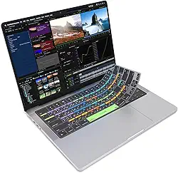 JCPal Capa de teclado Avid Media Composer Shortcut Guide para Apple MacBook Pro de 14 polegadas (M1-M5) e MacBook Pro de 16 polegadas (M1-M4) e MacBook Air de 13 polegadas e MacBook Air de 15