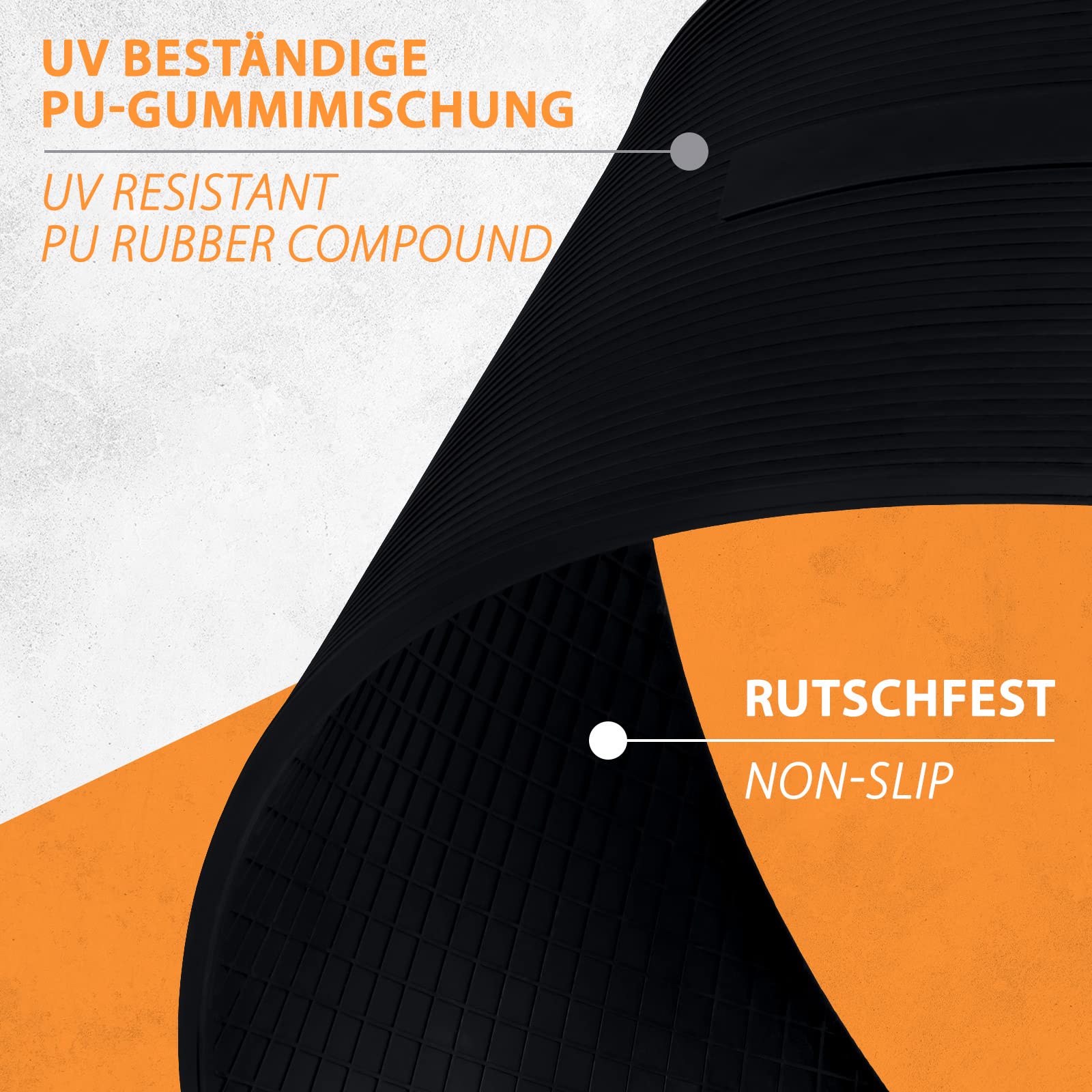 120W Gummi-Heizmatte, Outdoor Heizmatte 25x94cm, bis 60°C, IP65 Spritzwasserschutz, UV beständig, 2.4m Anschlusskabel