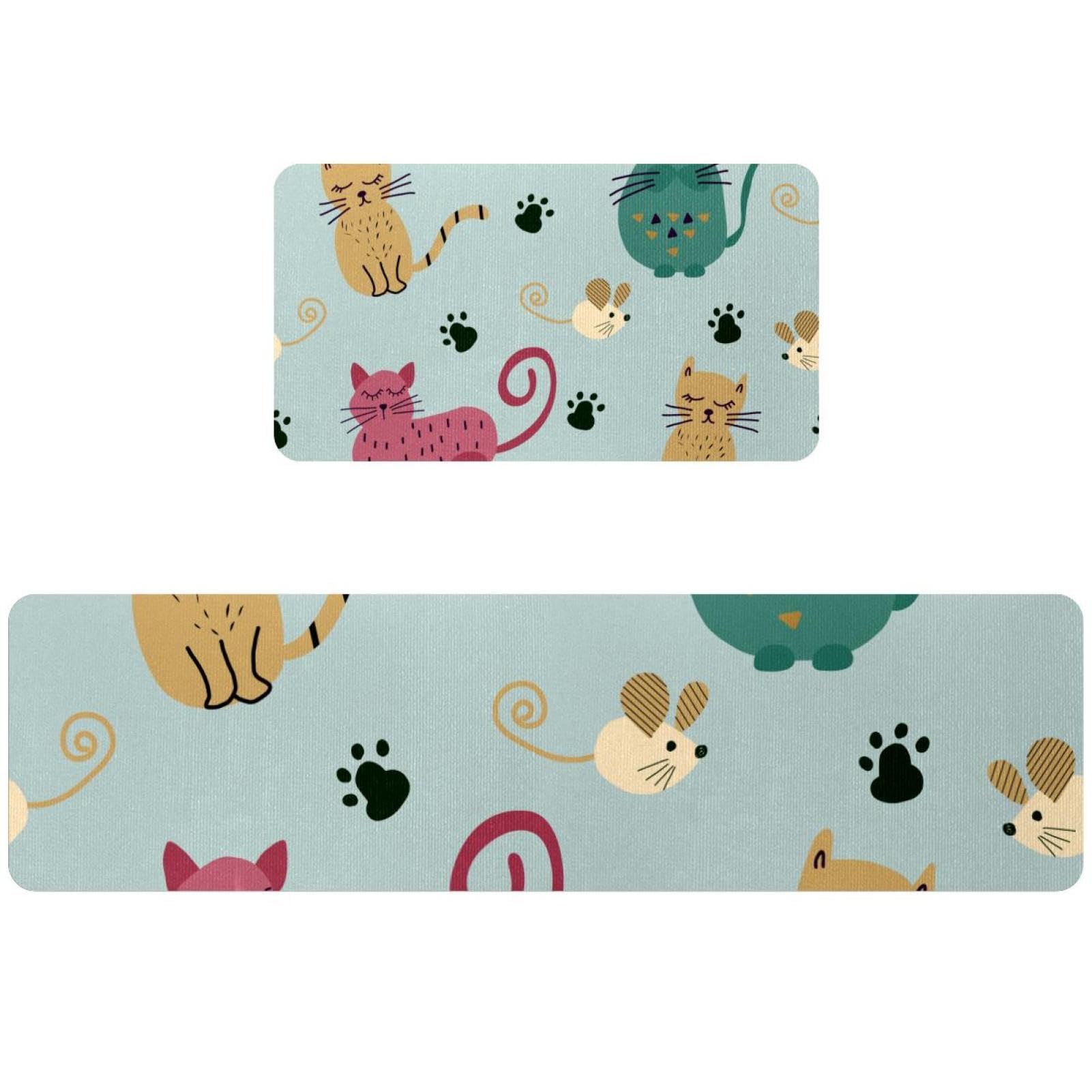 Alfombrillas de cocina de gato y ratón: diseño divertido y suelo seco en tu hogar