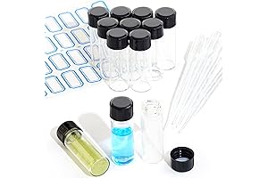 10-Pack 4ml Clear Mini Glass Vials for Sample Storage