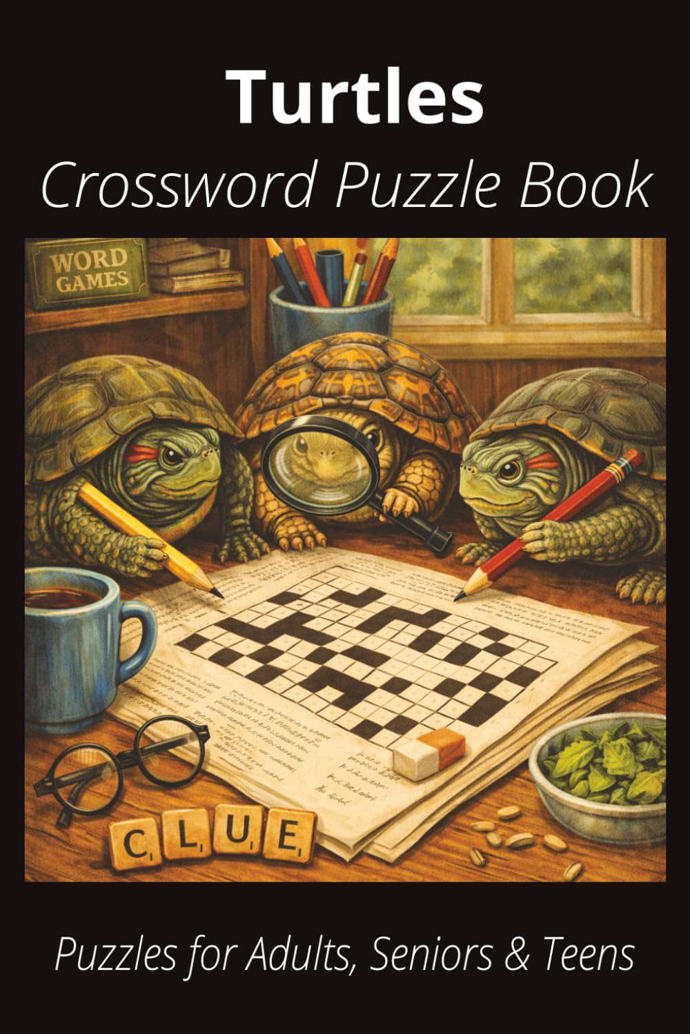 Turtles Crossword Puzzle Book: Easy-to-Read Crossword Puzzles About Turtles – Small Reptiles, Pets, Care, Fun Facts & More | 6x9”, 120 Pages – An ... Lovers, Vacations, and Relaxing Moments