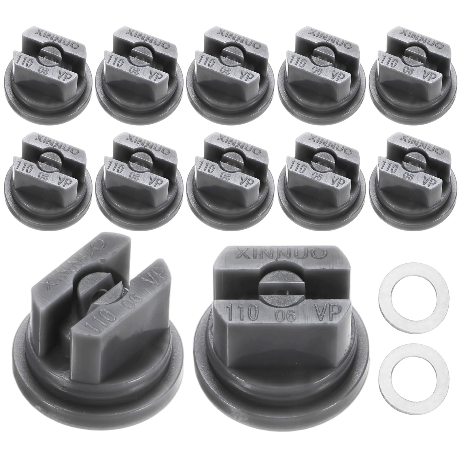 M METERXITY 12-Pack 110 Degree Flat Fan Shaped Spray Nozzles 0.6mm Pore