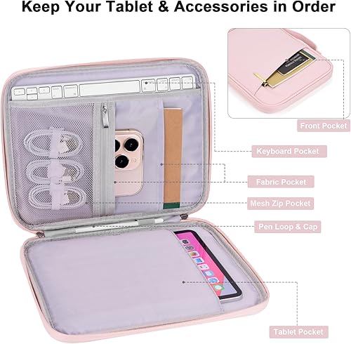 Miniatura 3 de Funda acolchada para tablet para mujer, funda de transporte acolchada para iPad Pro 12.9 M2M12018-2020, Surface Pro 98X, 12.4" Galaxy Tab S9+S8+