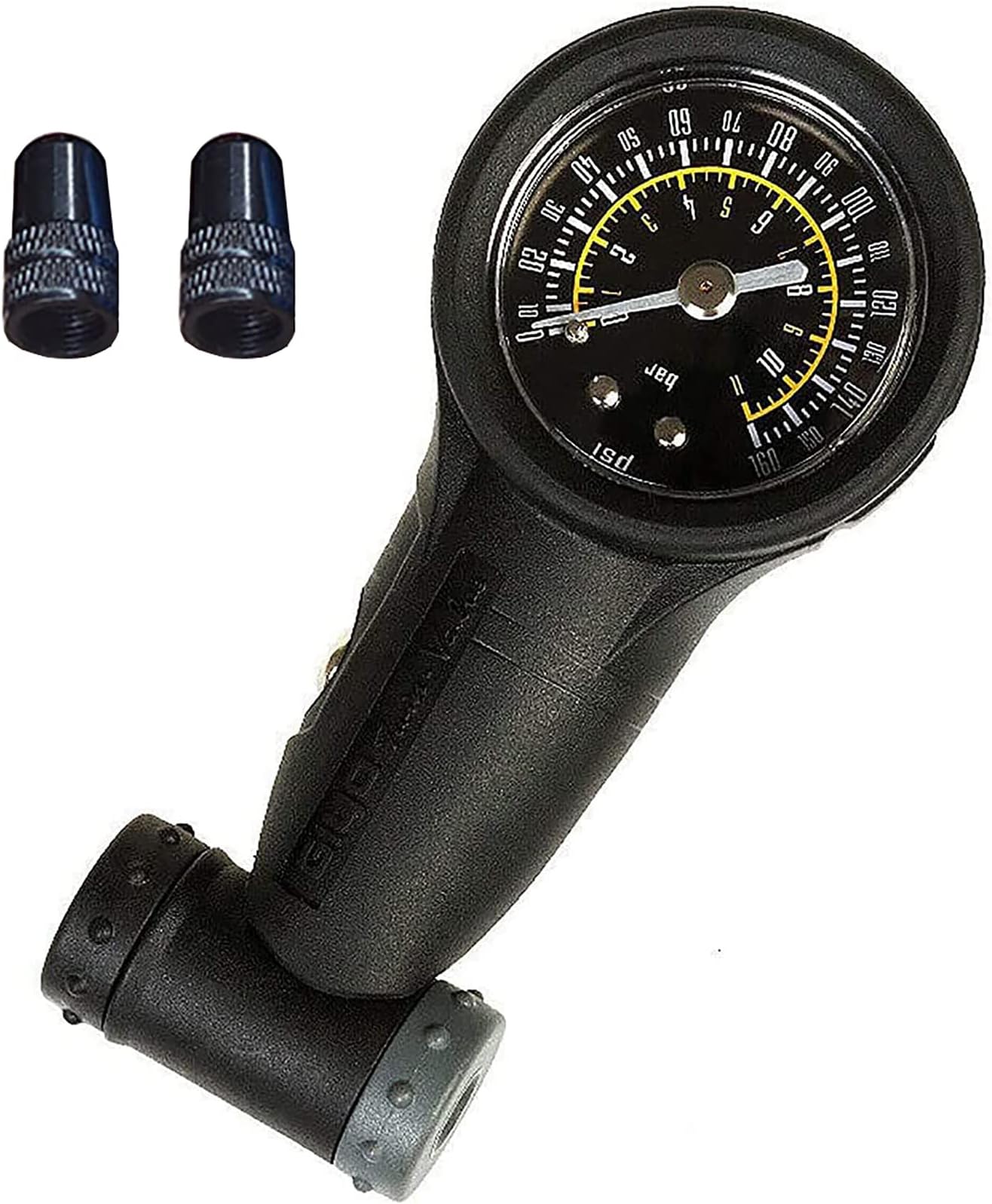 Bicycle Accurate Tire Pressure Gauge 160 PSI Presta Schrader Compatible Dual-Valve Presta and Schrader Bike Valves