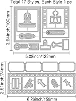 Vista 6 de GLOBLELAND Troqueles de corte de marco de película para marco de fotos, troqueles de corte de tarjetas, clips de papel para hacer tarjetas