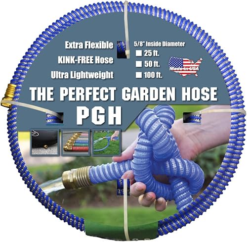 Tuff-Guard - 001-0106-0600 The Perfect Garden Hose, Kink Proof Garden Hose Assembly, Blue, 5/8" Male x Female GHT Connection, 5/8" ID, 50 Foot Length