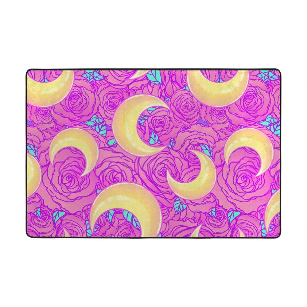 Tapis Salon Rose Goth Anti Sol Froid Grand Tapis Moelleux 203x147cm