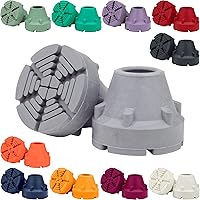 Vista 1 de Puntas de muleta y punta de bastón (2 unidades) – 1 tamaño para todos 3/4" 7/8" pulgadas – Extremo agarre resistente muletas ejes de muletas de alta