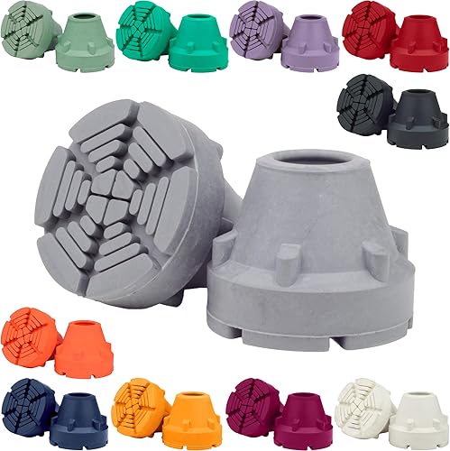 Puntas de muleta y punta de bastón (2 unidades)  1 tamaño para todos 34" 78" pulgadas  Extremo agarre resistente muletas ejes de muletas de alta