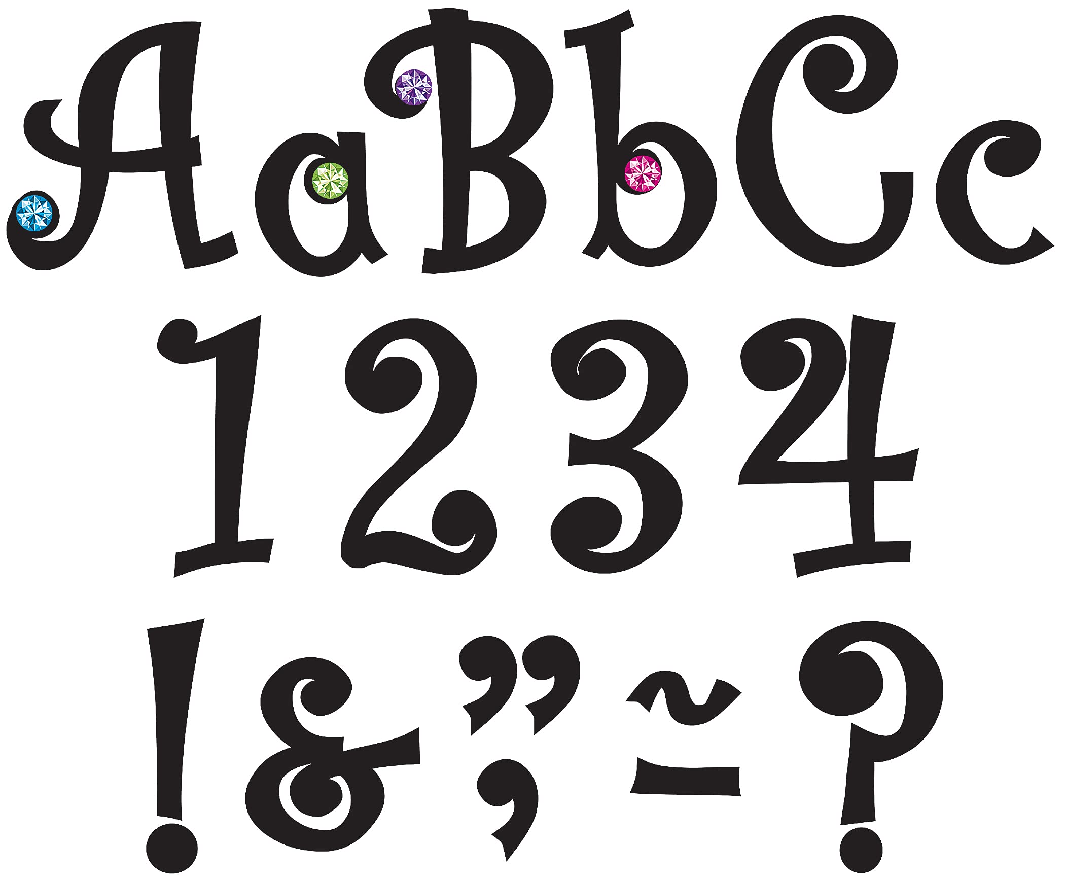 Amazon.com : Teacher Created Resources 5-Inch Bling Letters with Colorful  Jewels (77183) : Office Products