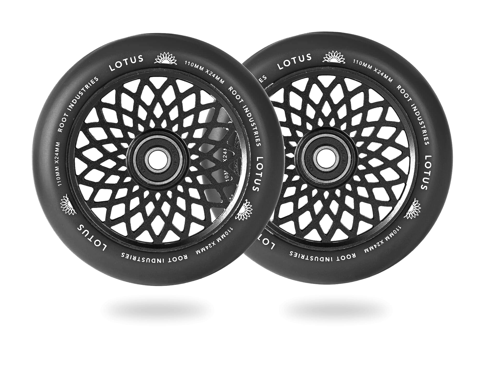 110mm x 24mm Lotus Wheel (Black)