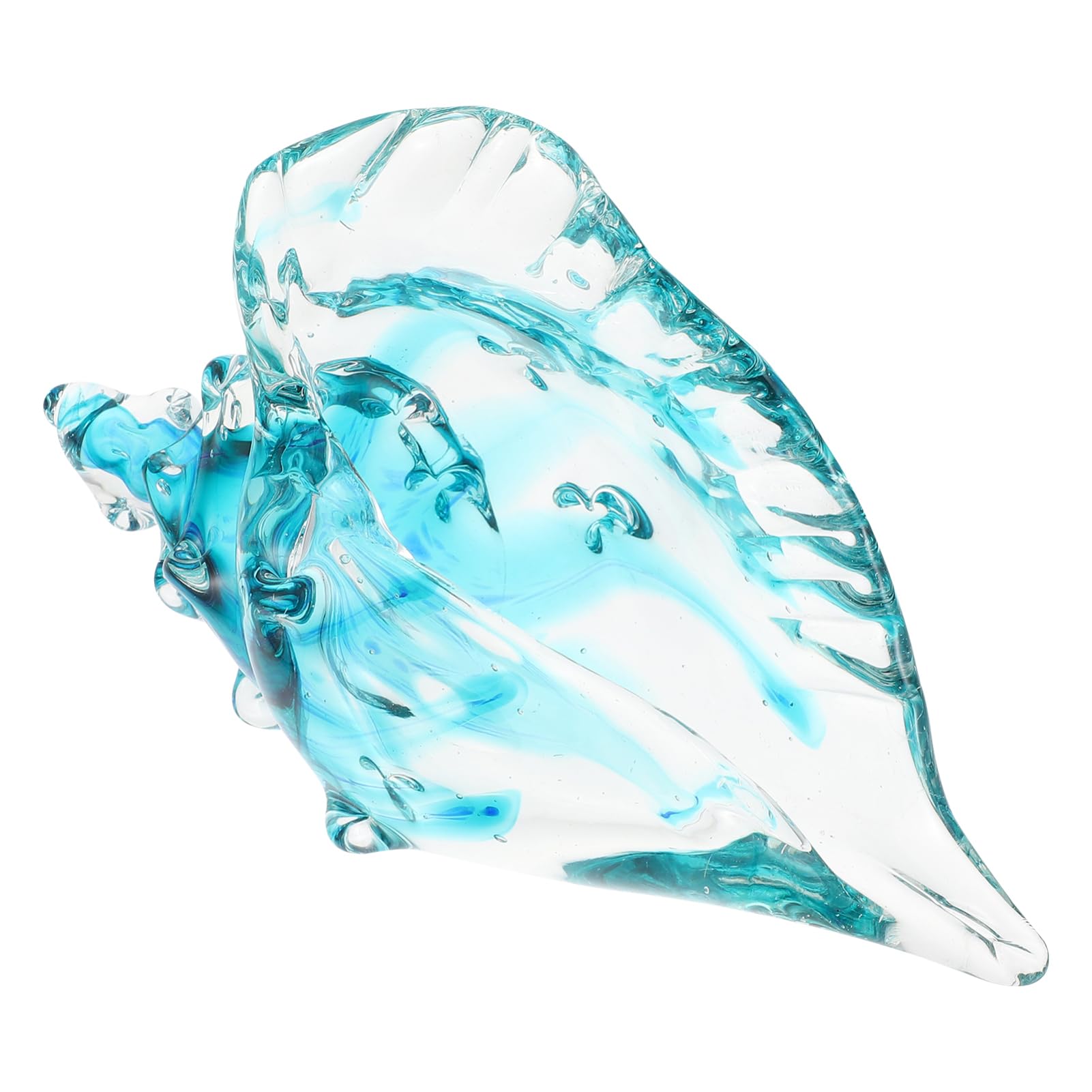 Sculpture verre conch ornement bureau salon et jardin