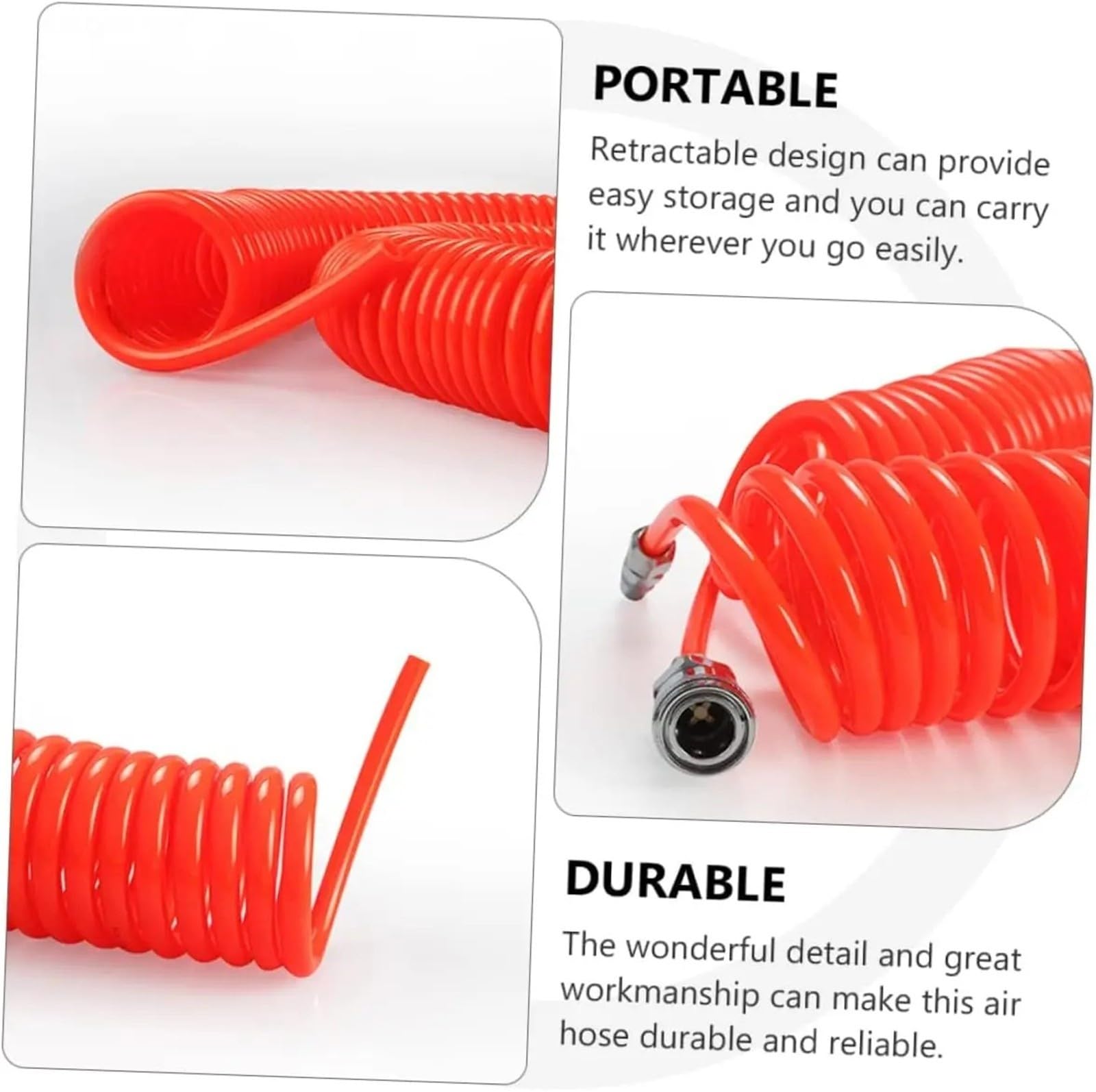 1pc Pneumatic Tools Hose Spiral Pipe Air Compressor Hose Air Compressors Outer Diameter(12M)